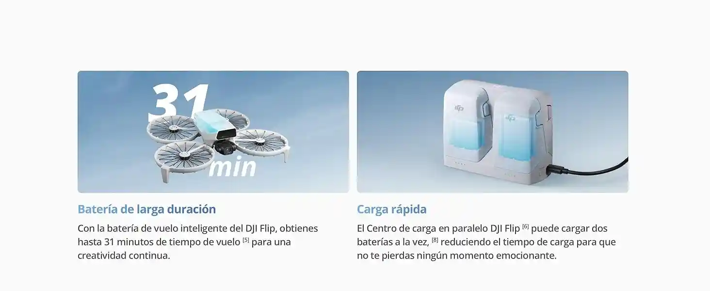 dji flip dron batería 31 minutos