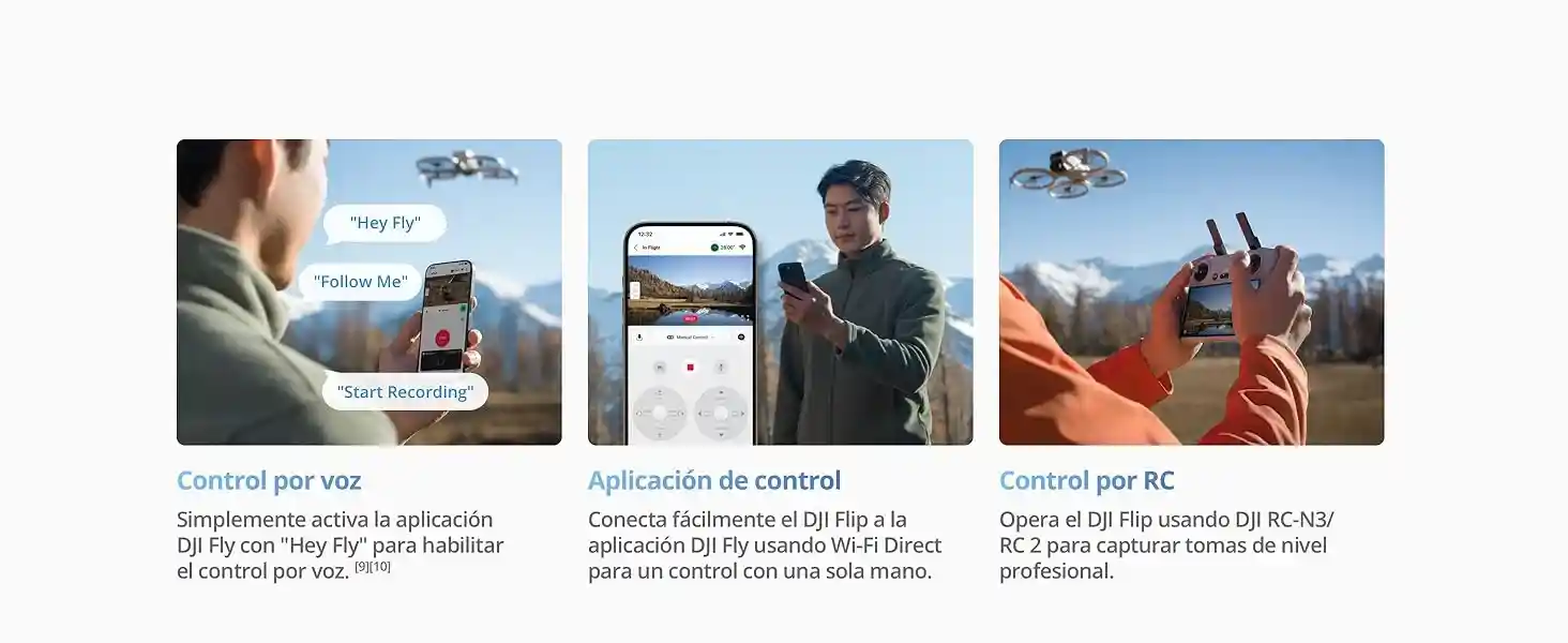 dji flip dron polivalencia de controles